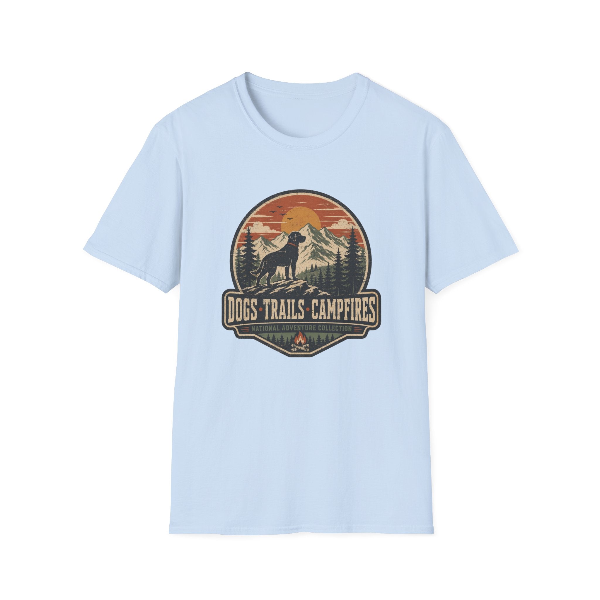 Dogs Trails Campfires T-Shirt