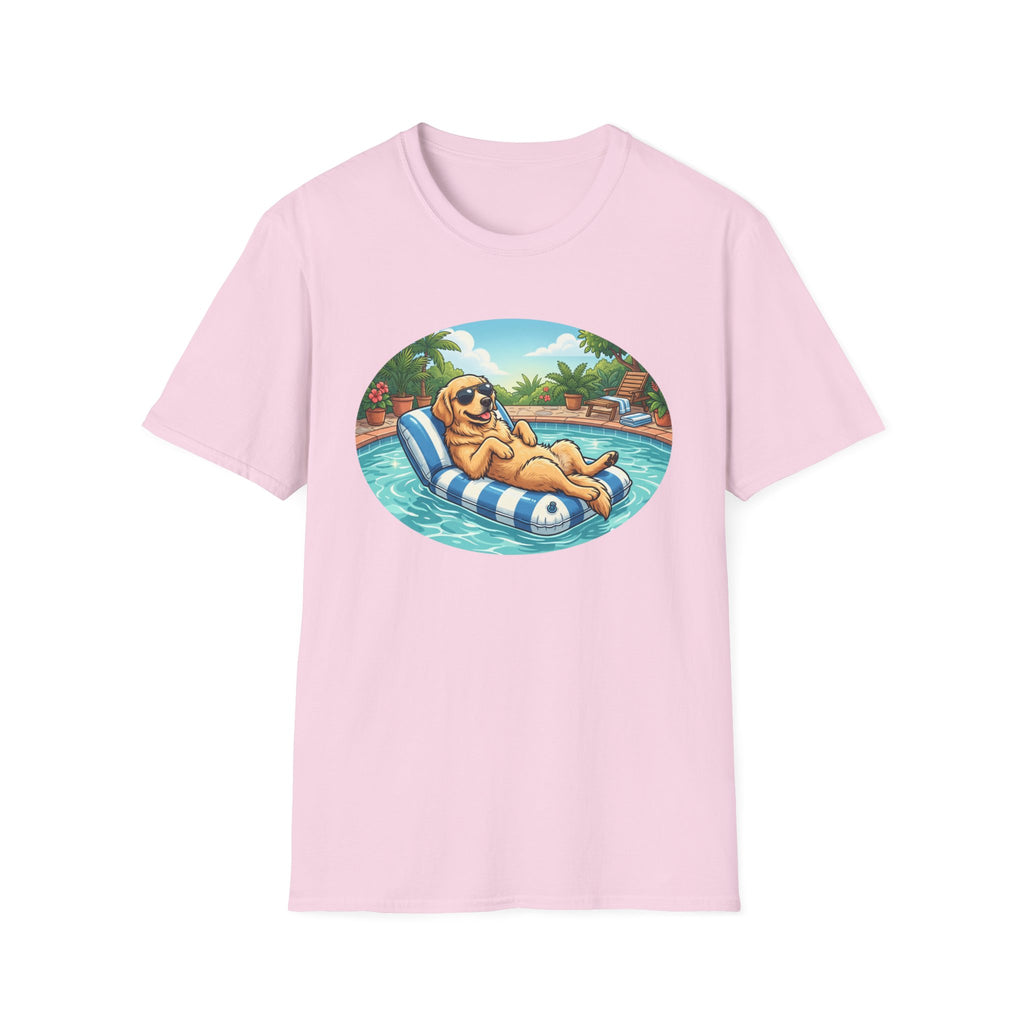 Golden in a Pool Lounger T-Shirt