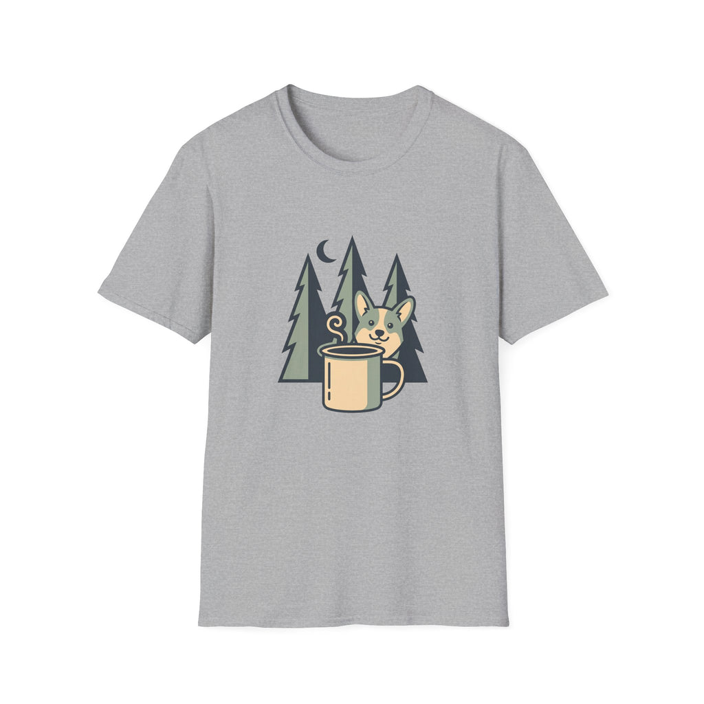 Corgi Coffee Camping T-Shirt