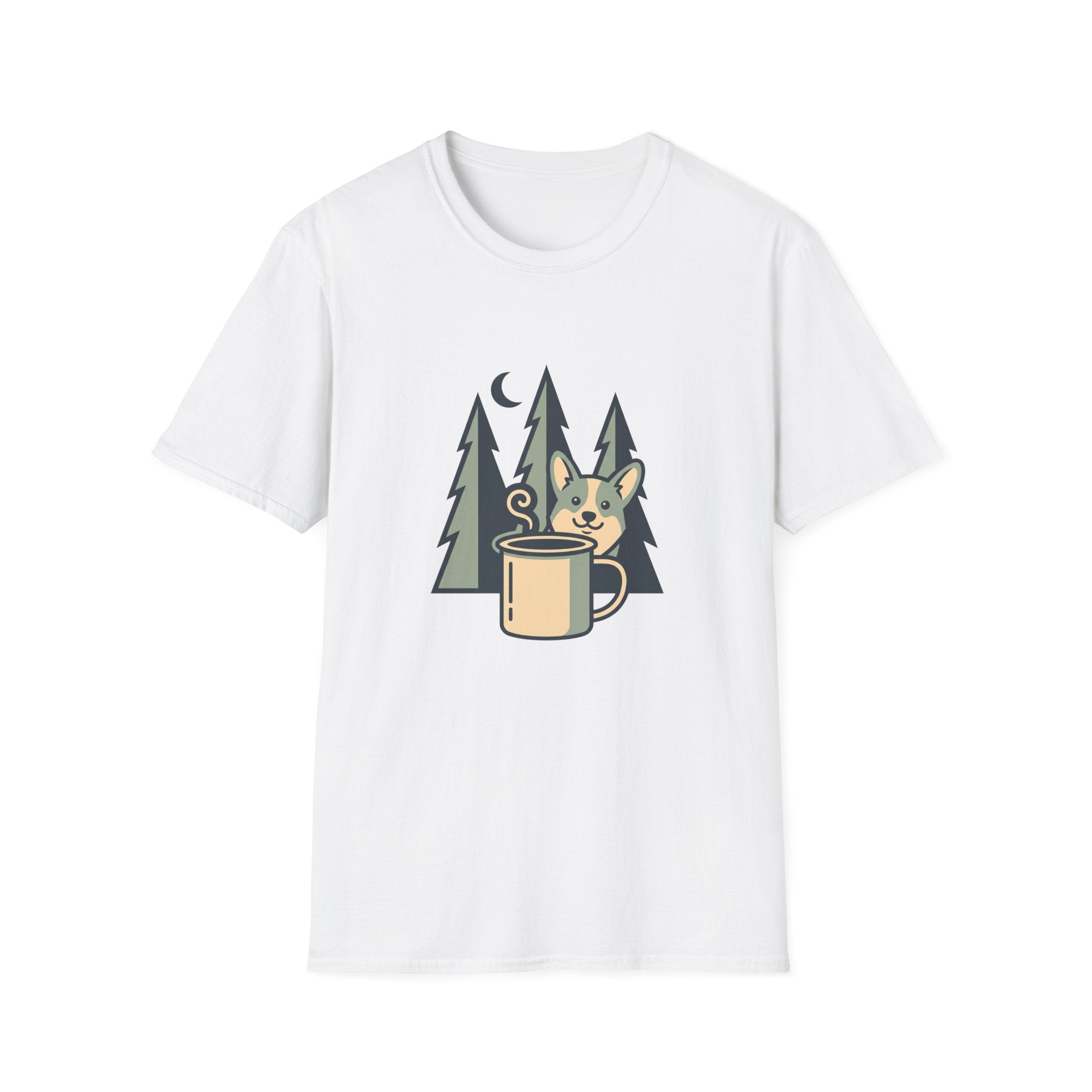 Corgi Coffee Camping T-Shirt