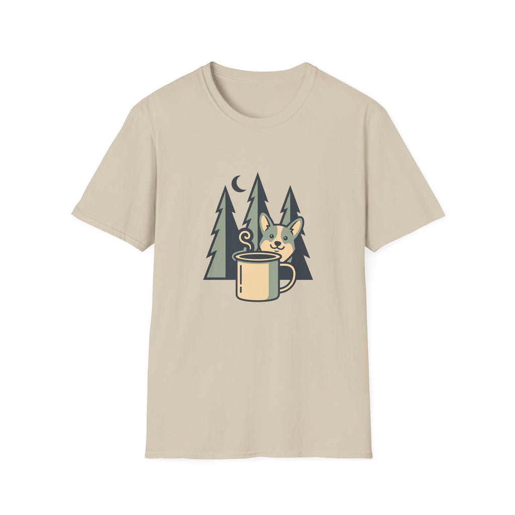 Corgi Coffee Camping T-Shirt