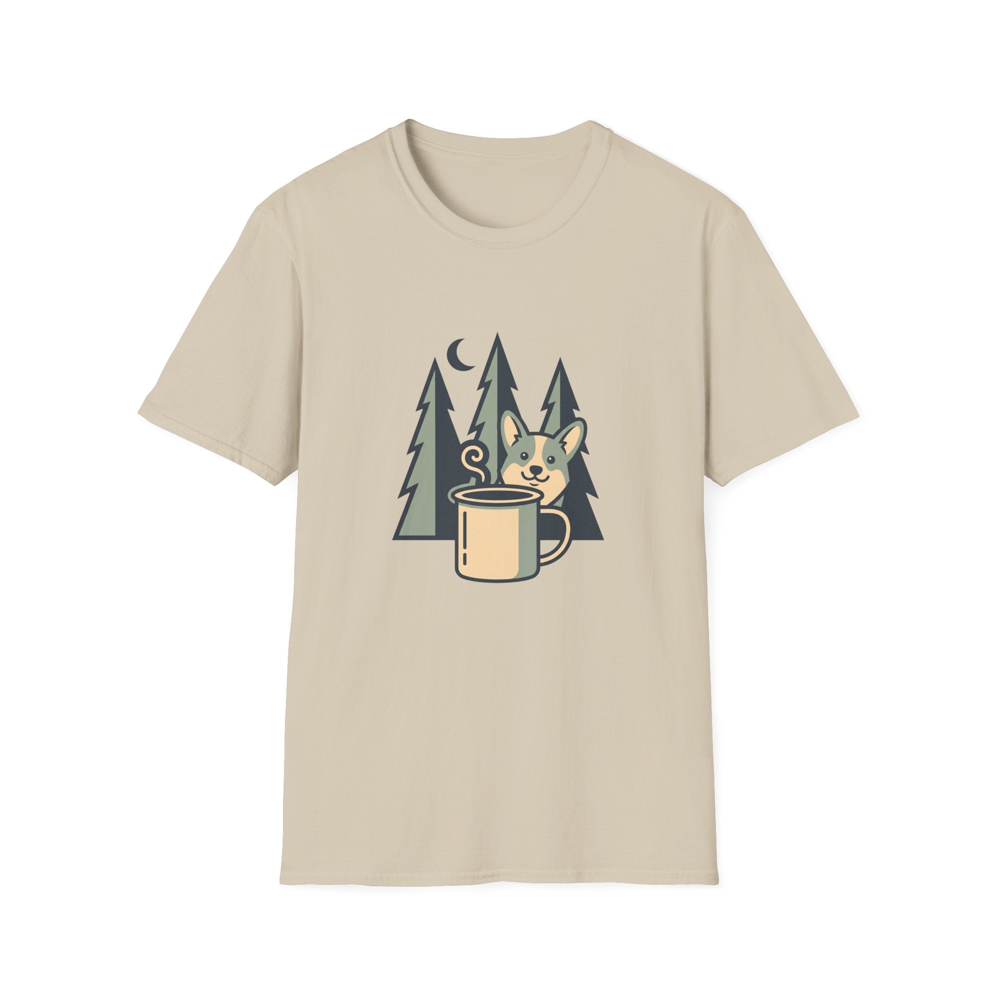 Corgi Coffee Camping T-Shirt
