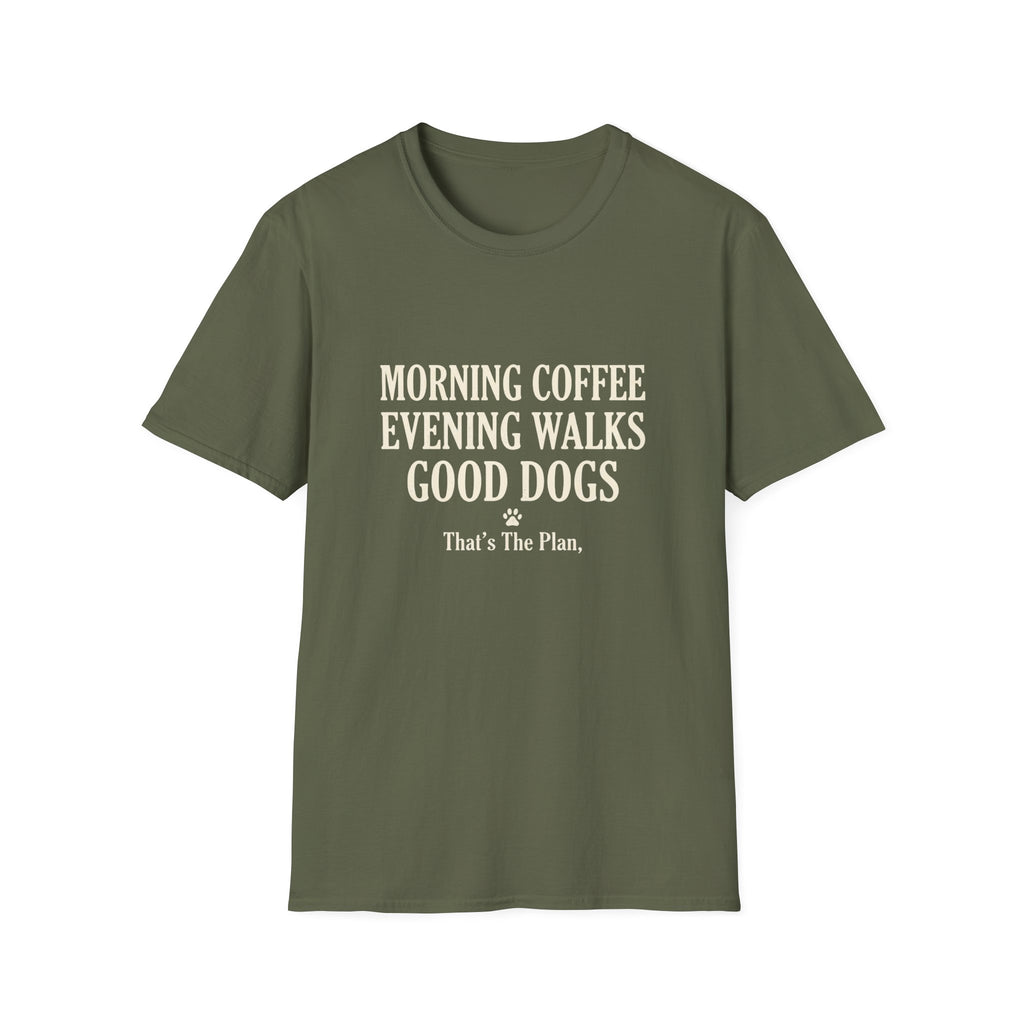 Morning Coffee Evening Walks T-Shirt