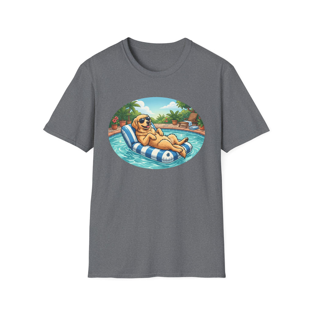 Golden in a Pool Lounger T-Shirt