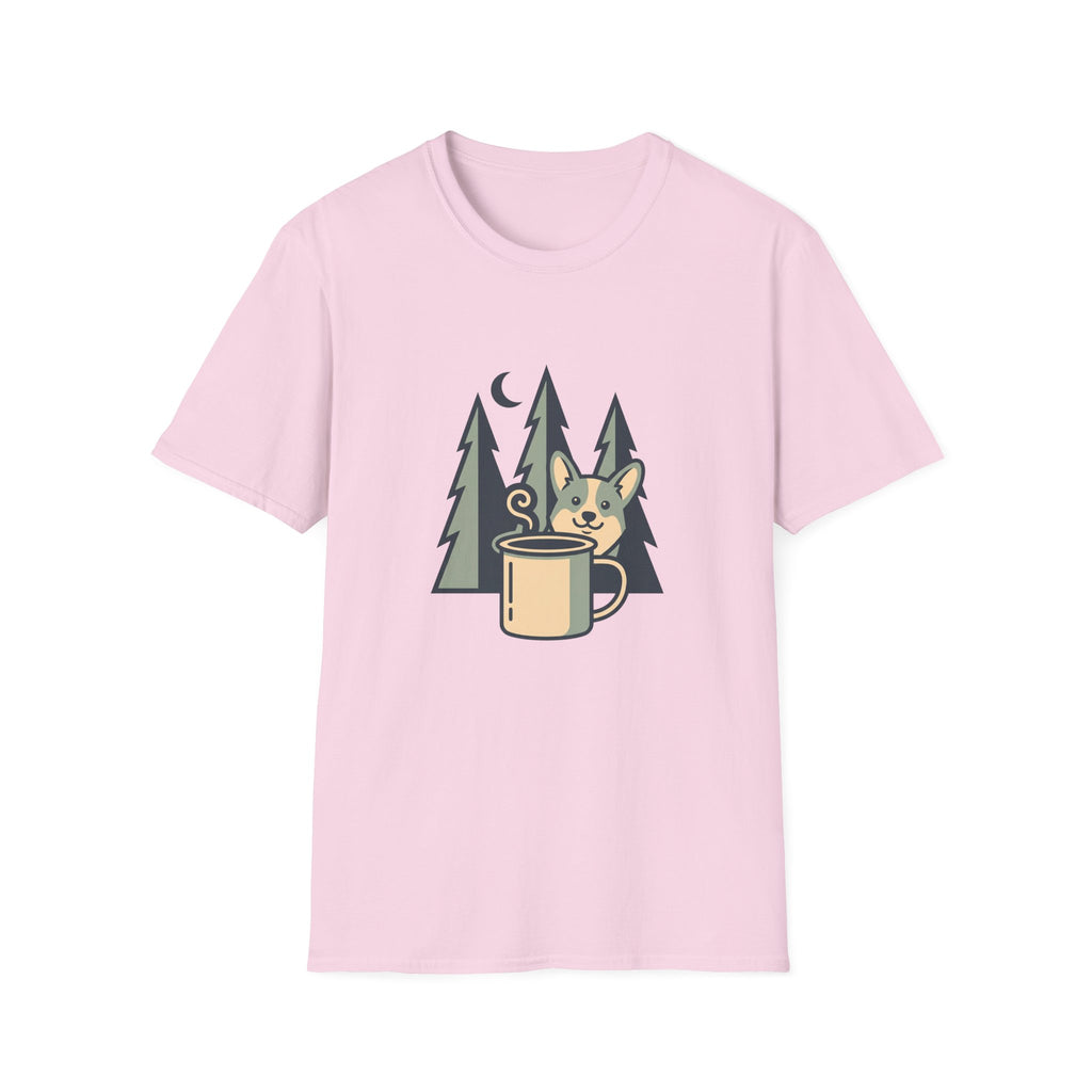 Corgi Coffee Camping T-Shirt