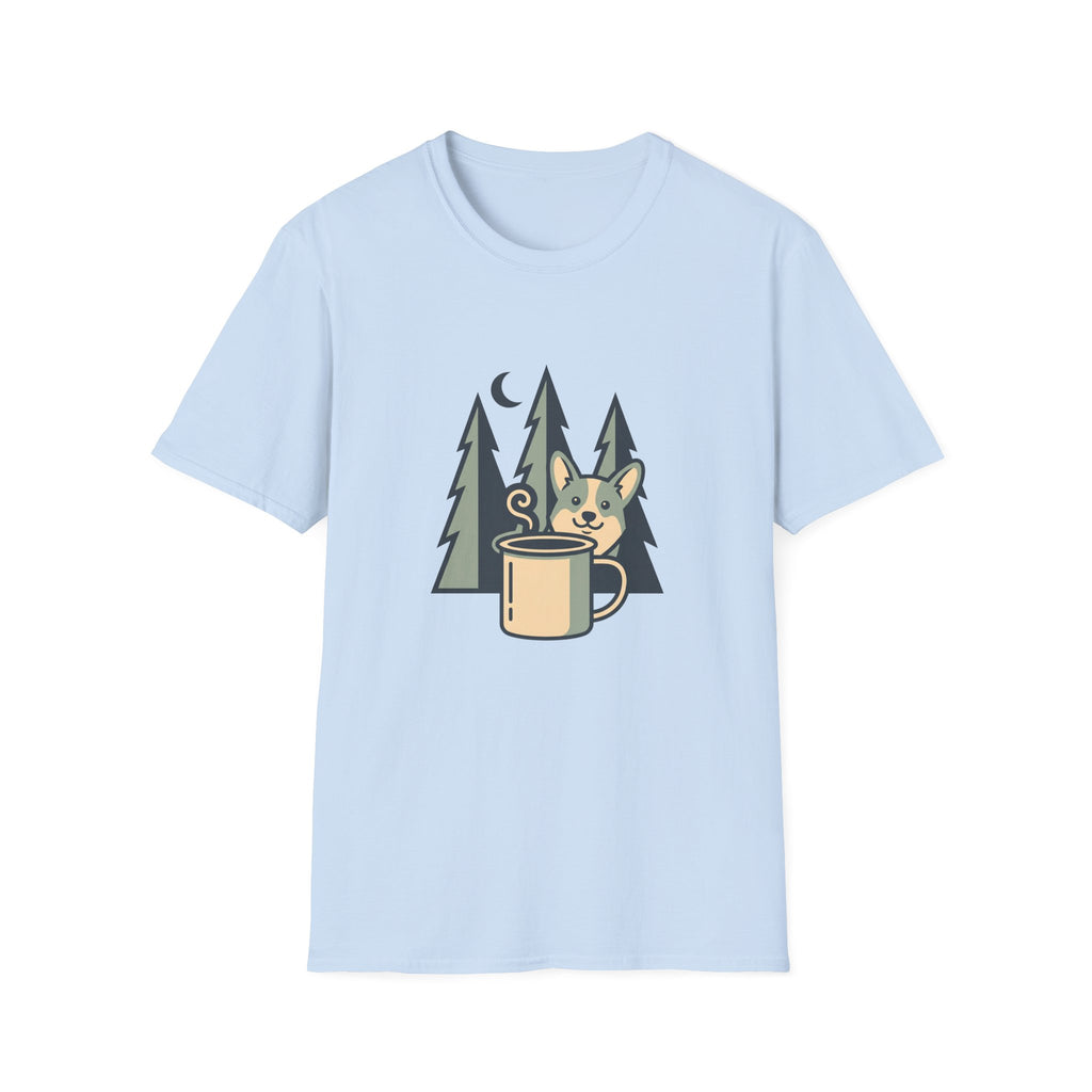 Corgi Coffee Camping T-Shirt