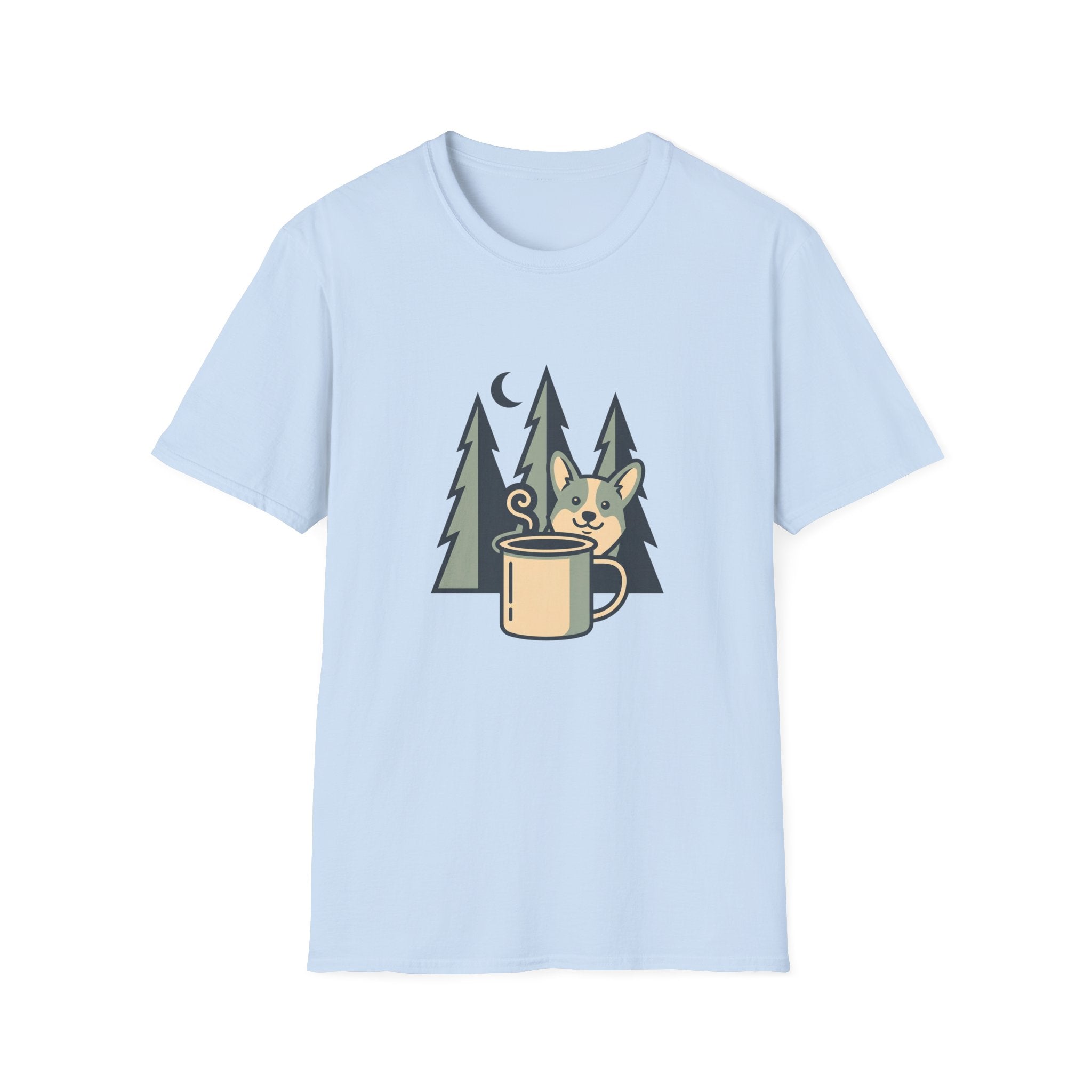 Corgi Coffee Camping T-Shirt