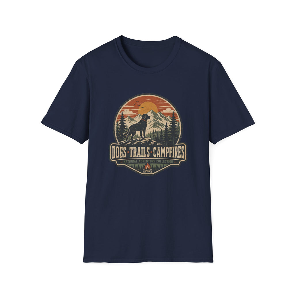 Dogs Trails Campfires T-Shirt