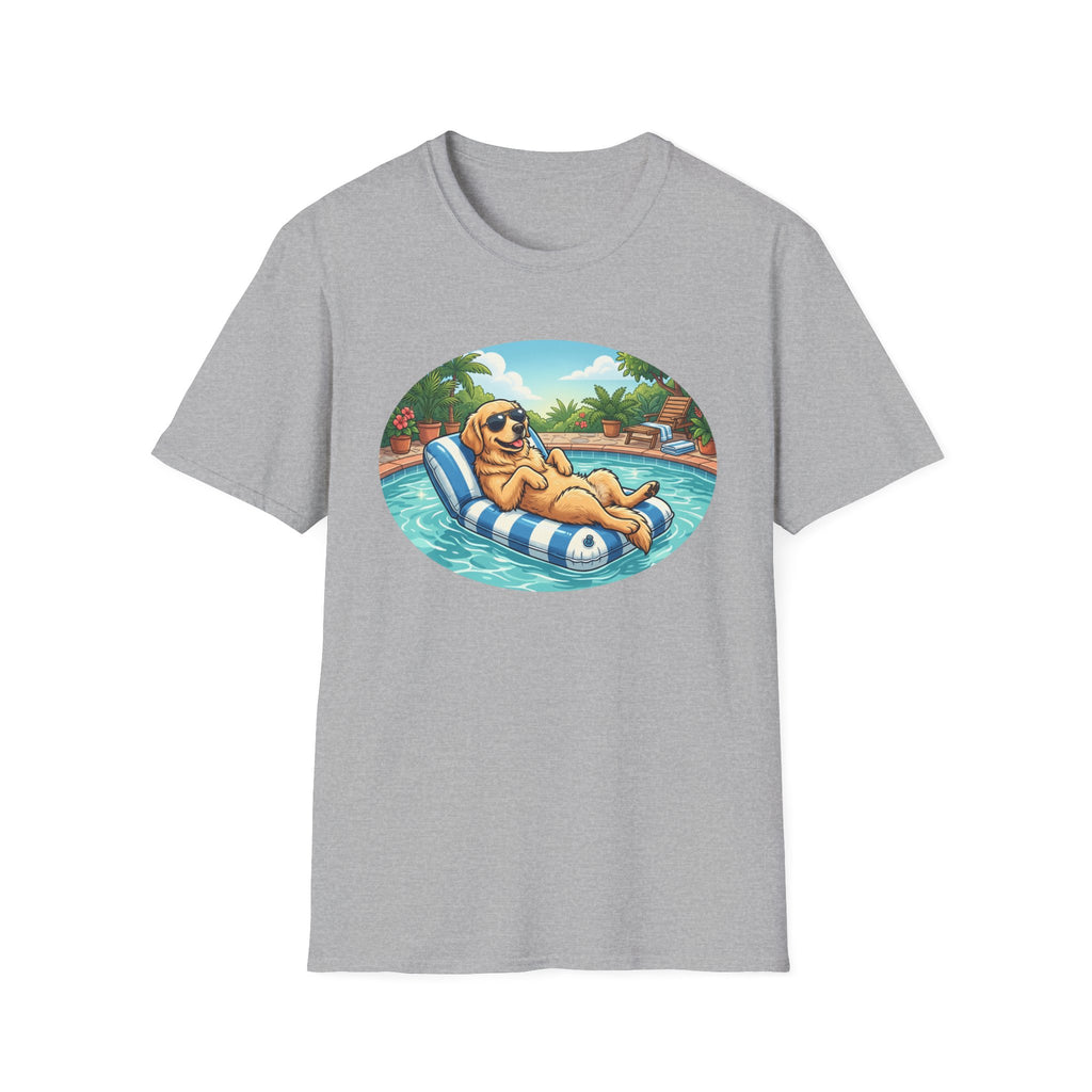 Golden in a Pool Lounger T-Shirt