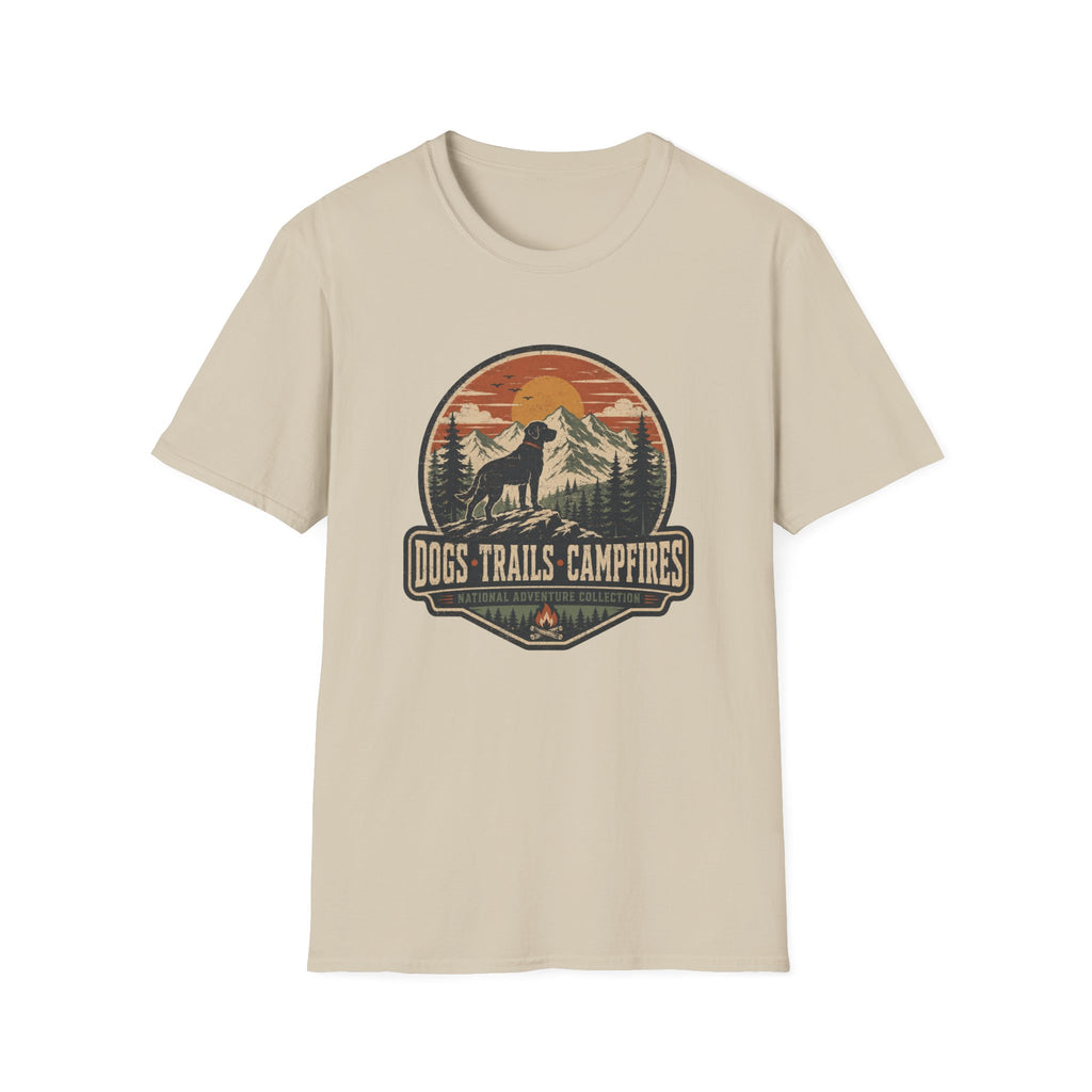 Dogs Trails Campfires T-Shirt