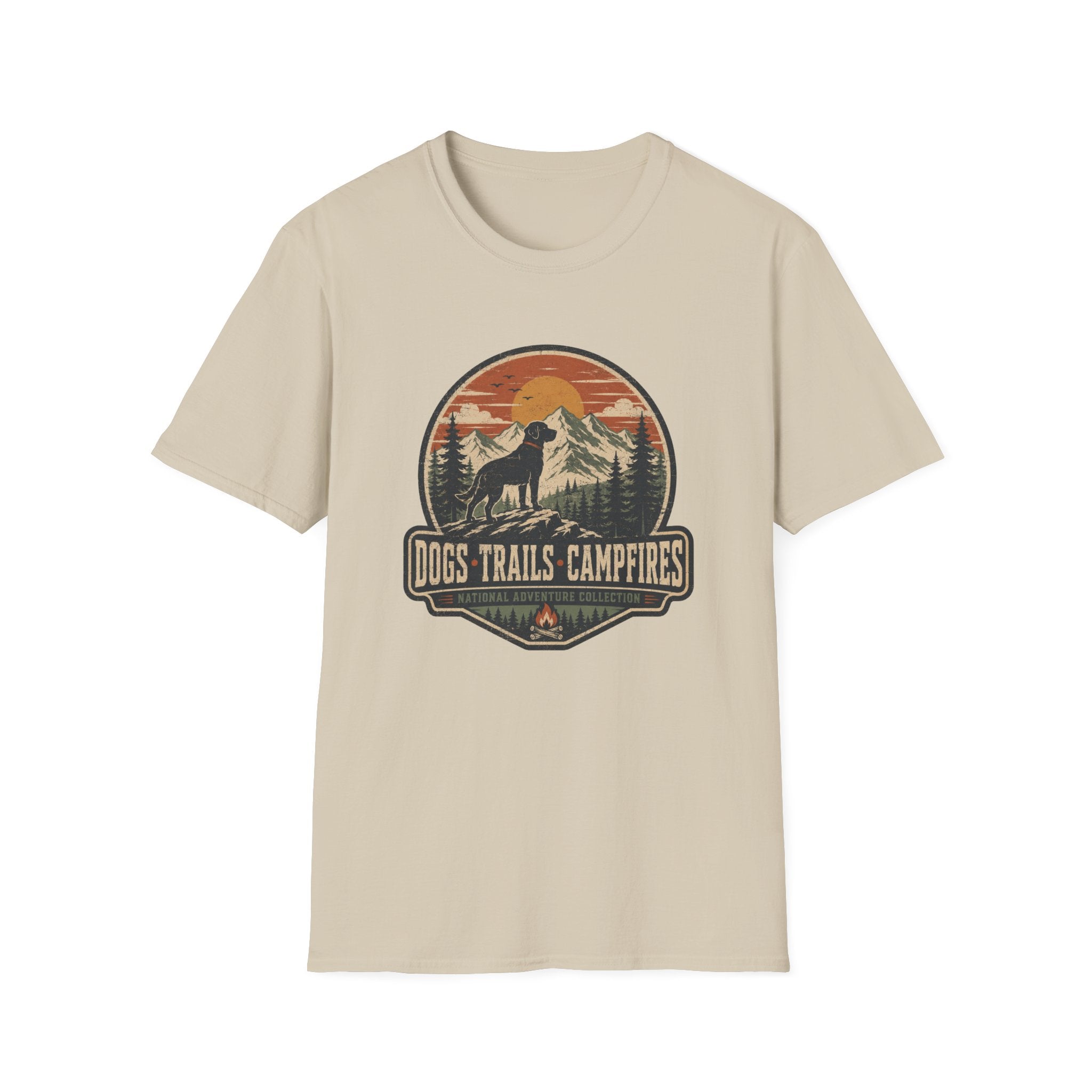 Dogs Trails Campfires T-Shirt
