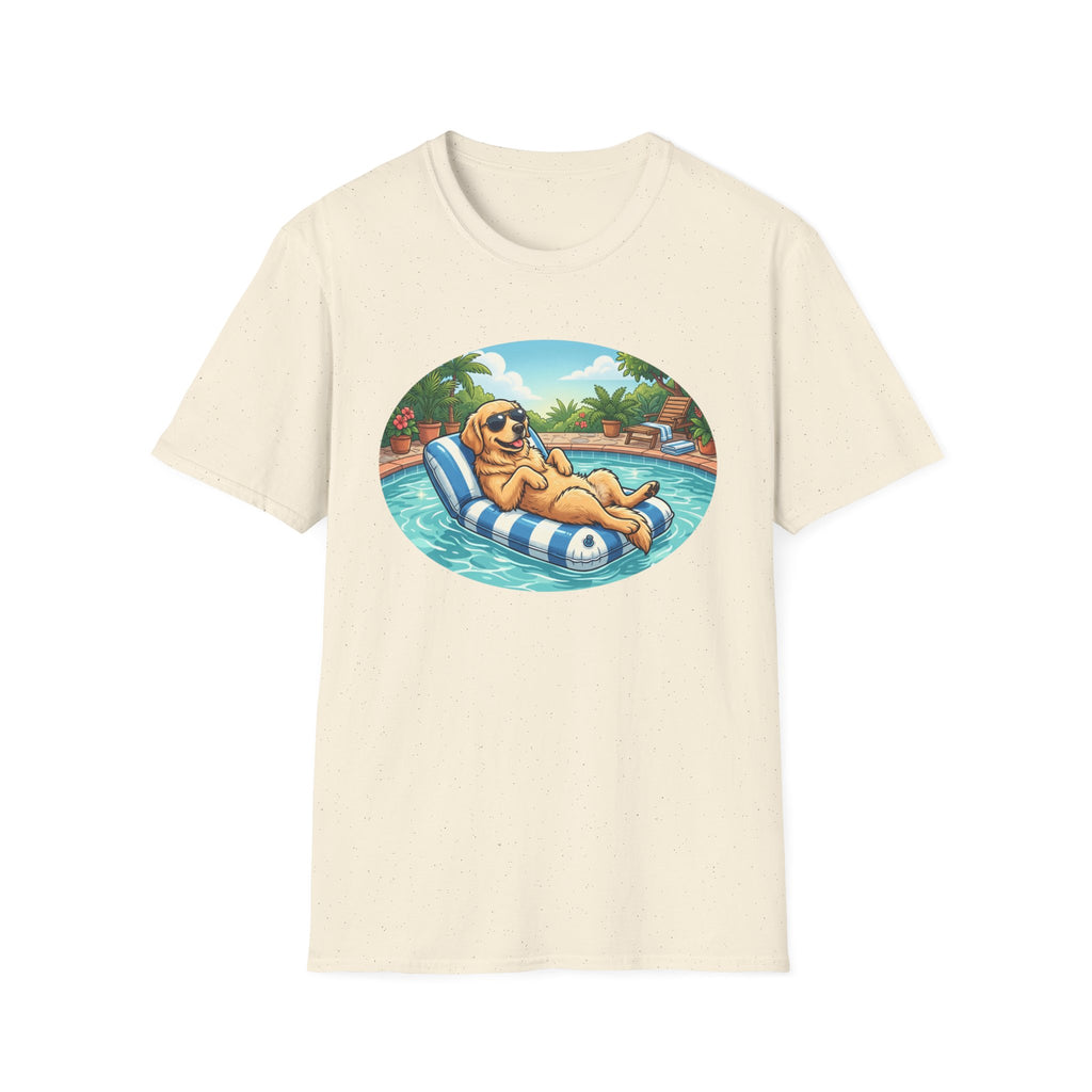 Golden in a Pool Lounger T-Shirt