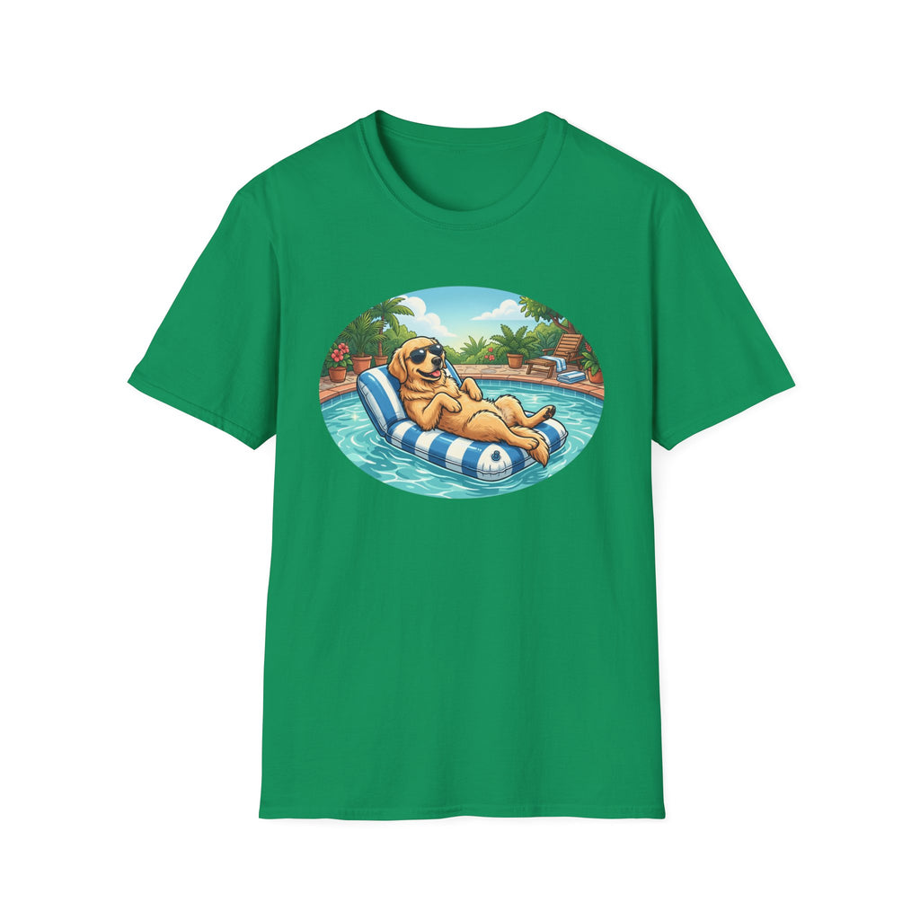 Golden in a Pool Lounger T-Shirt