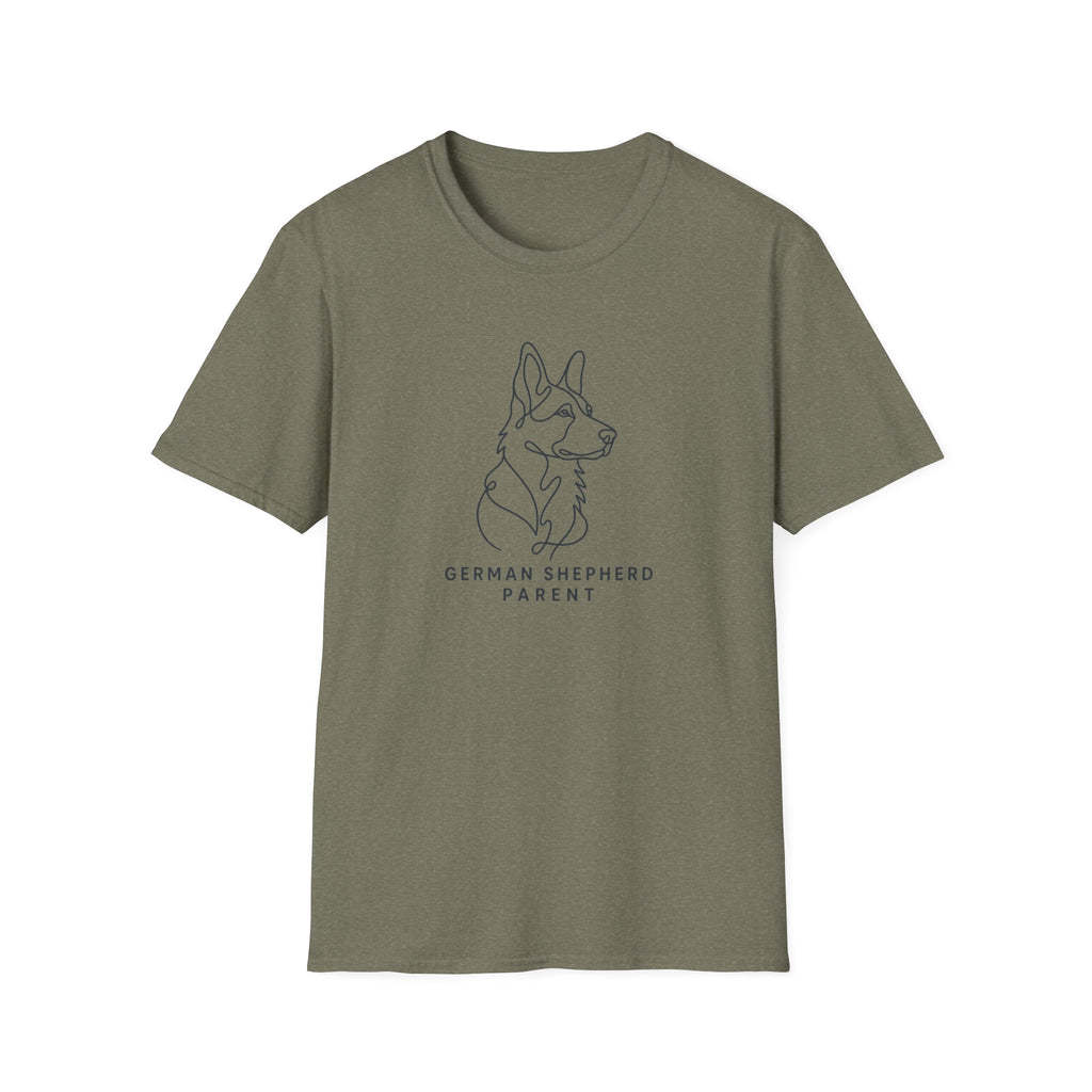 German Shepherd Parent Line Art T-Shirt