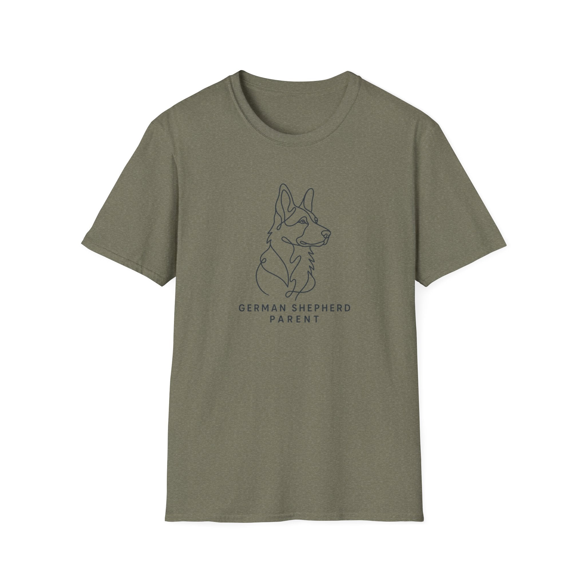 German Shepherd Parent Line Art T-Shirt