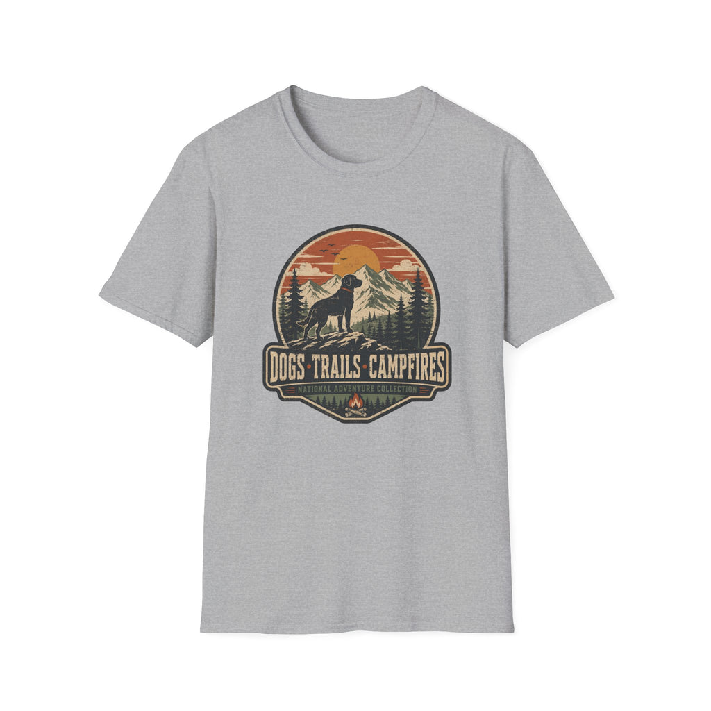 Dogs Trails Campfires T-Shirt
