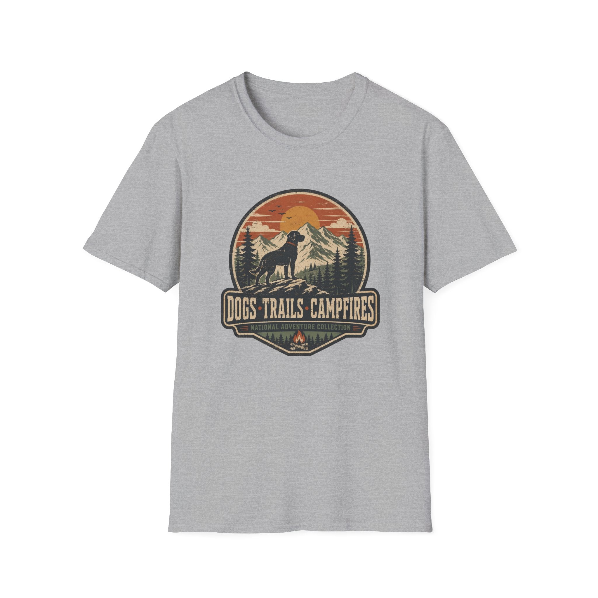 Dogs Trails Campfires T-Shirt