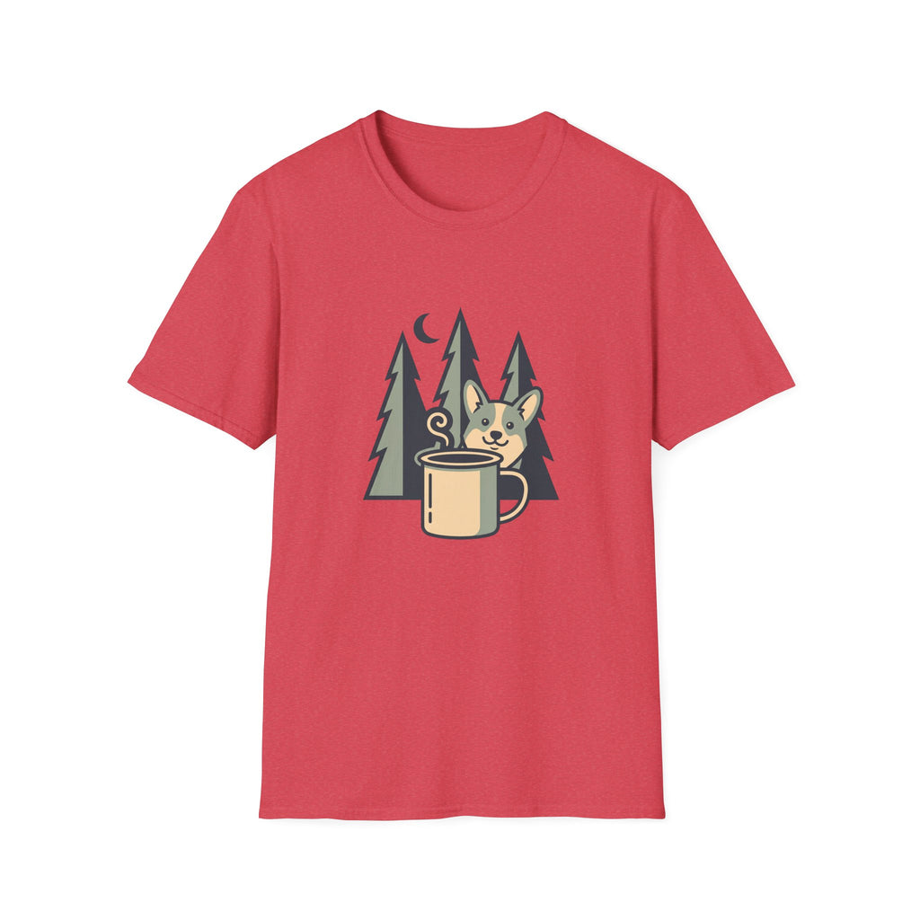 Corgi Coffee Camping T-Shirt