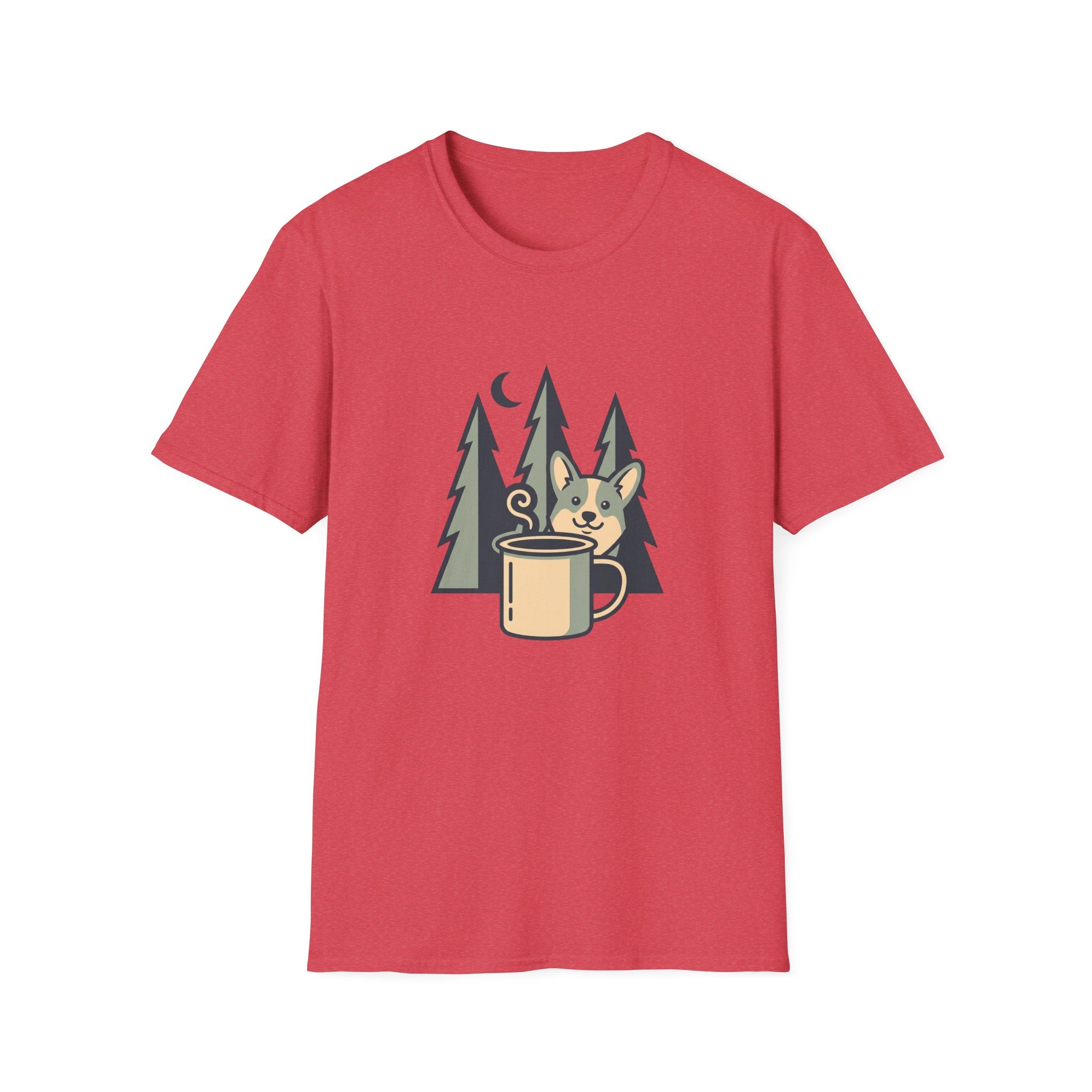 Corgi Coffee Camping T-Shirt