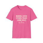 Morning Coffee Evening Walks T-Shirt