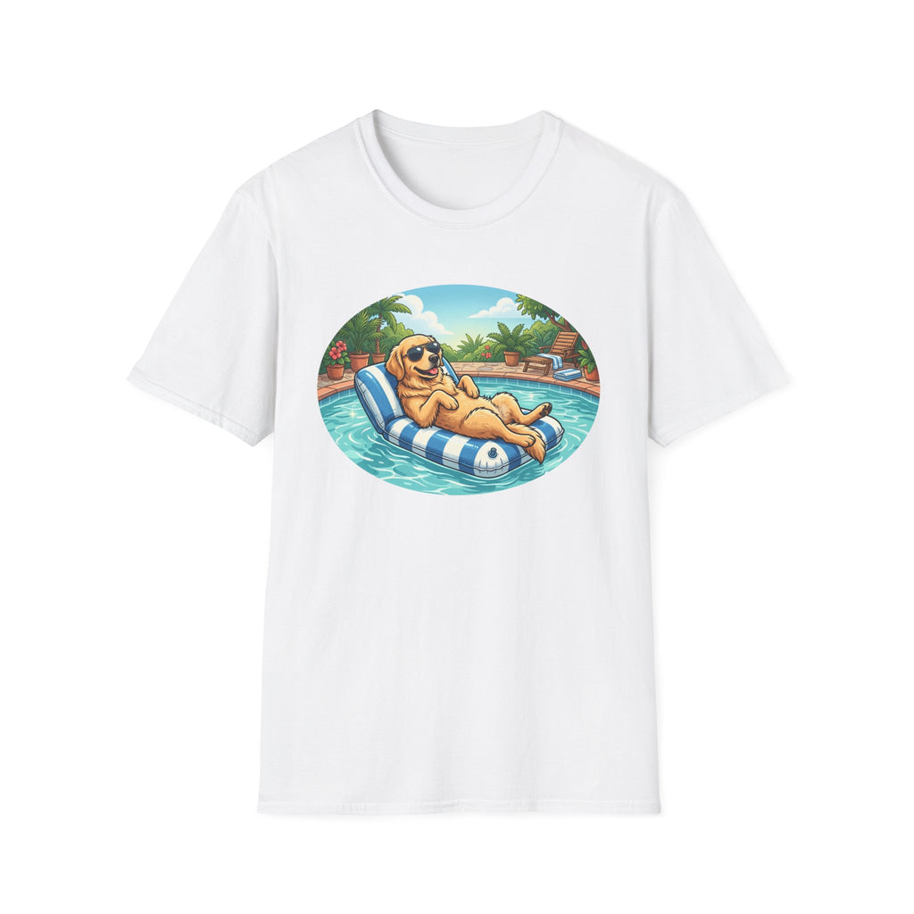 Golden in a Pool Lounger T-Shirt