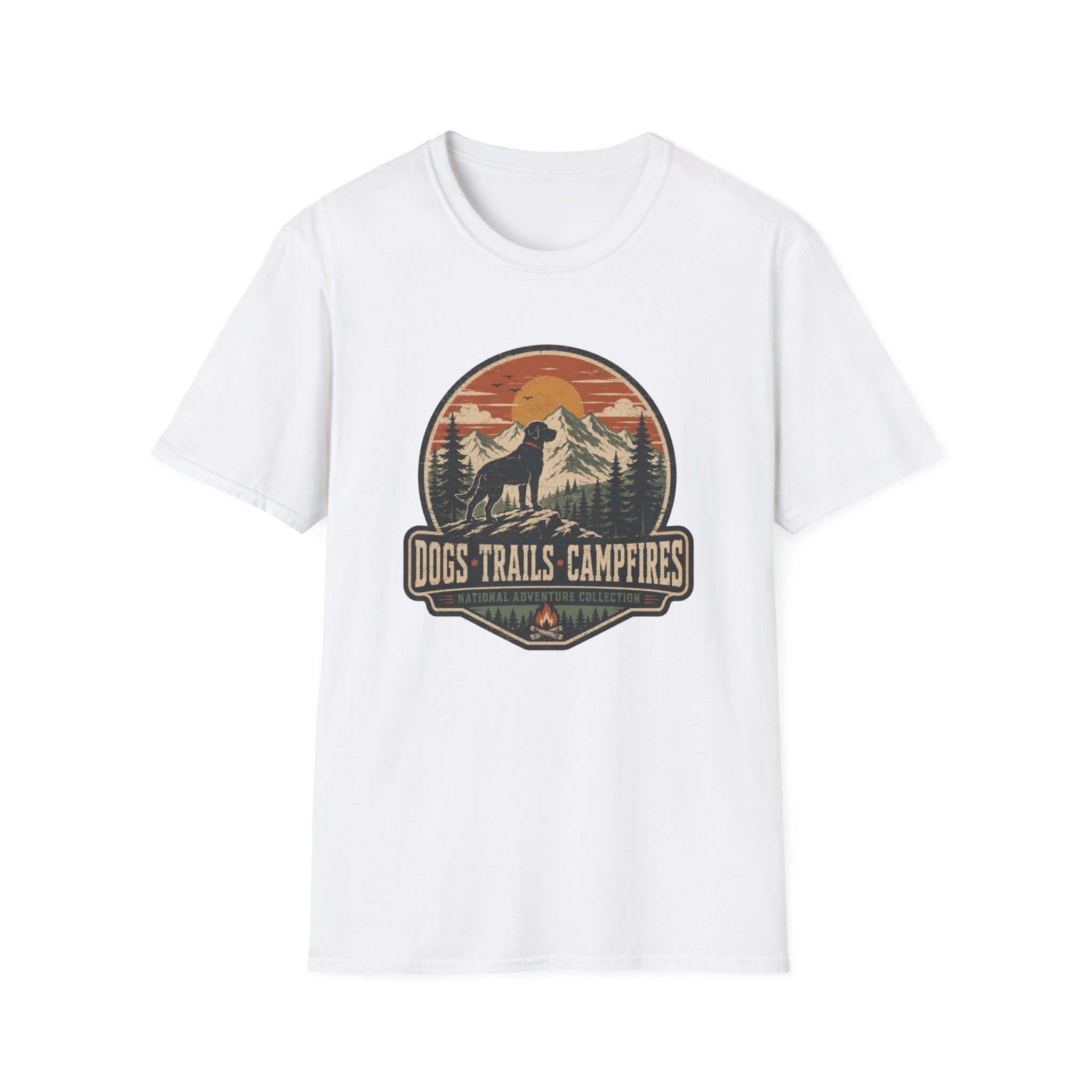 Dogs Trails Campfires T-Shirt